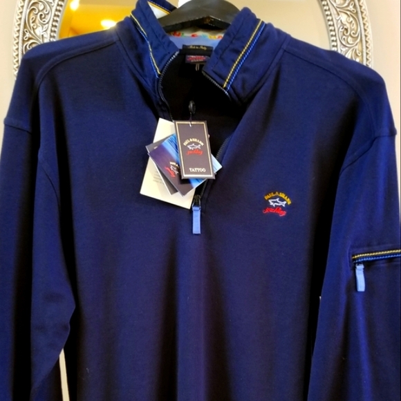 Paul & Shark Other - Paul & Shark 100% Navy Cotton Quarter Zip  Yachting Sweatshirt Vintage